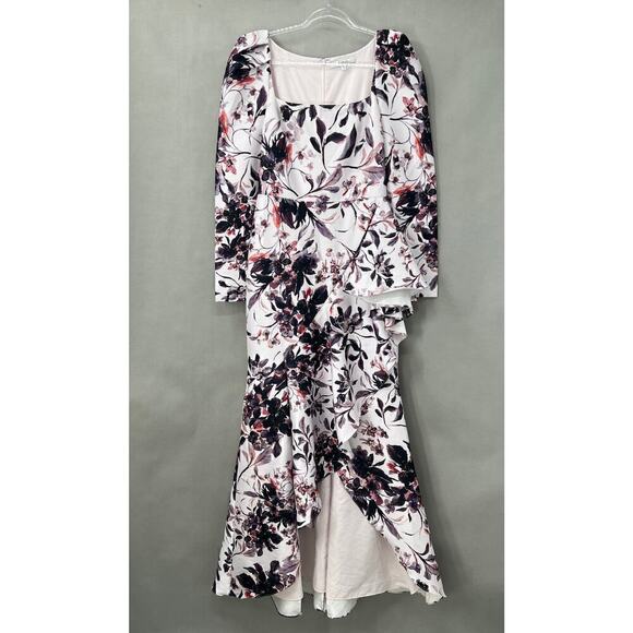 45. Badgley Mischka Floral Gown Womens 6 Princesscore Modest Swiftie Wedding - Picture 5 of 9